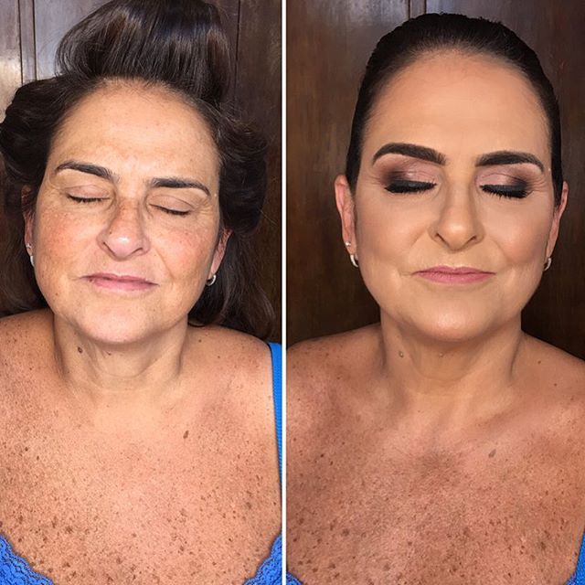 Pele Madura = 💕 Antes e depois. Faço das palavras da @nat_teodoro as minhas sobre maquiagem em pele madura. As ruguinhas continuam, a… Old Lady Makeup, Mother Of Bride Makeup, Makeup 40, Before And After Makeup, Makeup Ojos, Makeup For Older Women, 50 Makeup, Makeup For Moms, Makeup Logo