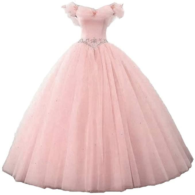 Prom Dresses Princess, Ball Gown Off Shoulder, Wedding Dress Pink, Gown Off Shoulder, Off Shoulder Tulle, Masquerade Ball Gowns, Ball Gown Prom Dresses, Gown Prom Dresses, Quinceanera Decorations