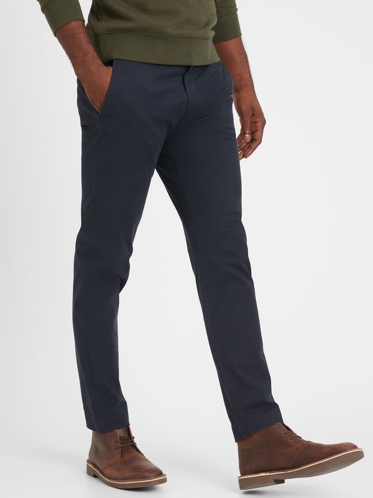 Mason Athletic-Fit Stretch Chino | Banana Republic Factory Classic Relaxed Fit Bottoms With Zip Fly, Fitted Chinos For Business Casual With Pockets, Classic Fitted Pants With Button Zip Fly, Flat Front Chinos For Business Casual, Fitted Straight Chinos With Button Closure, Fitted Chinos With Button Closure, Fitted Chinos With Button Closure And Straight Legs, Business Casual Tapered Leg Chinos With Belt Loops, Casual Fitted Straight Chinos