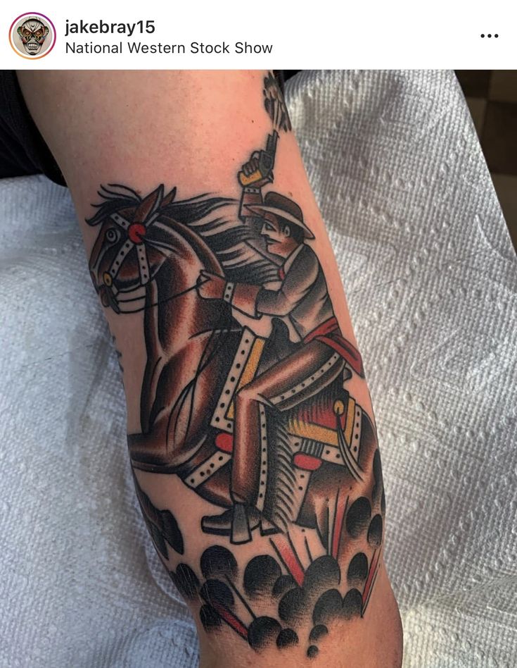 Traditional Tattoo Horse, Western Sleeve, Cowgirl Tattoo, Utah Tattoo, Outlaw Tattoo, Cowboy Tattoo, Cowgirl Tattoos, Cowboy Tattoos, Traditional Tattoo Inspiration