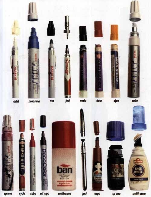 various types of pens and inks are shown in an advertisement for the pen company