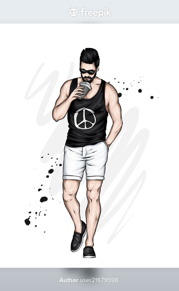 a man with a peace sign on his shirt is looking at his cell phone while wearing shorts