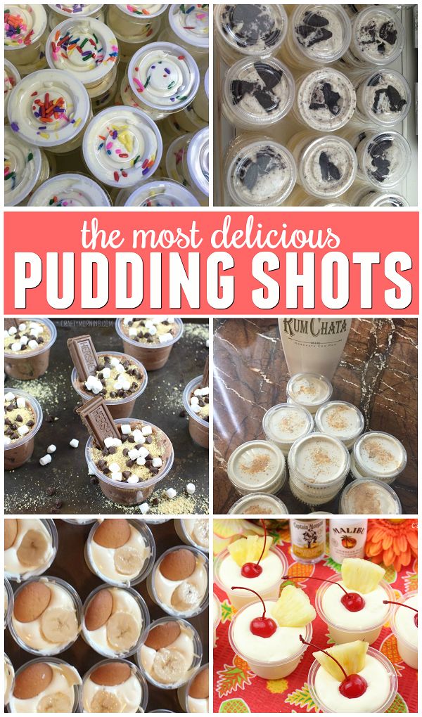 the most delicious puddinging shots for desserts and cupcakes are on display