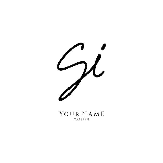 the letter si is inscribed in black ink on a white background