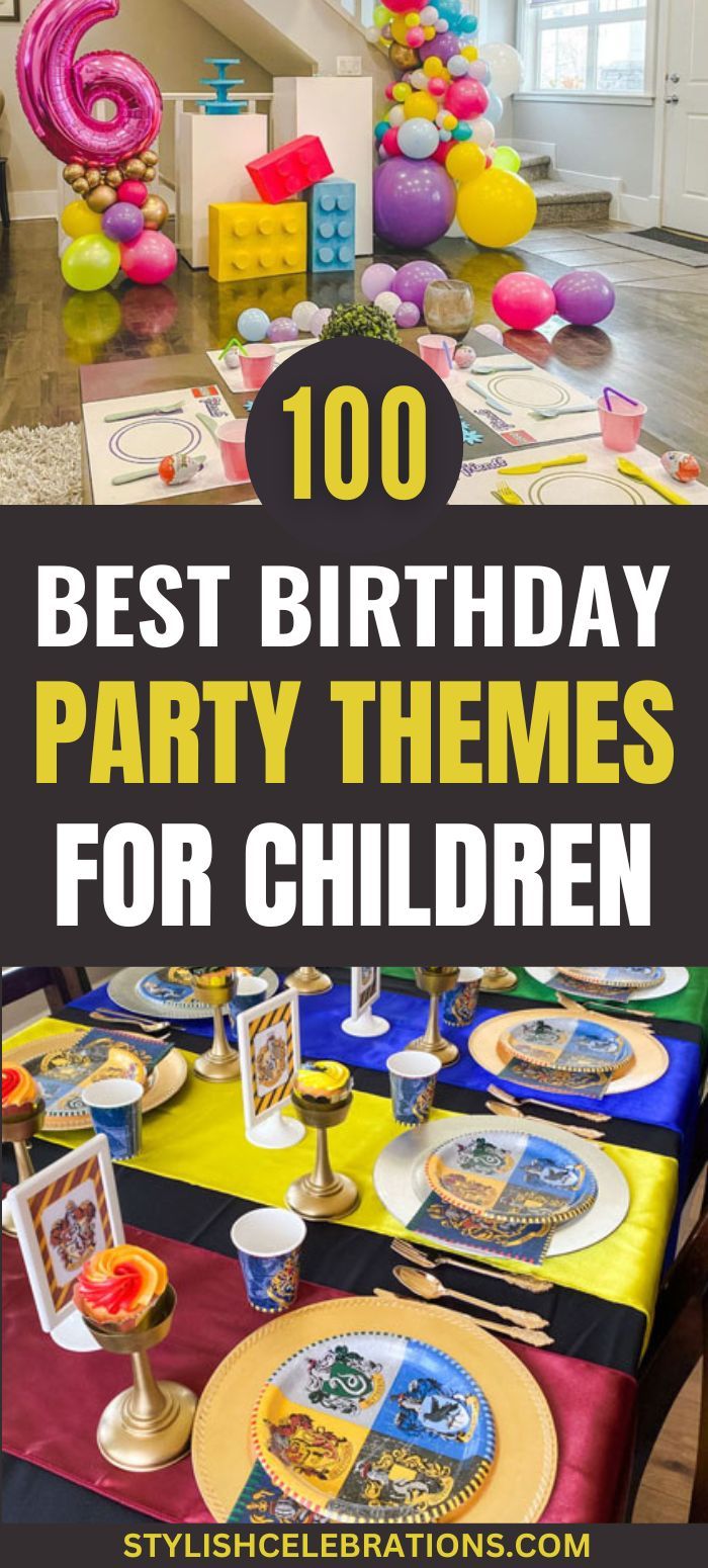 100 Best Birthday Party Themes For Children Multiple Themed Birthday Party, Swinging From The Three Birthday, Kids Birthday Party Theme Ideas, Boys Birthday Party Theme, Seven Year Old Birthday Party Ideas, Boy 7th Birthday Party Ideas, 6 Year Birthday Party Ideas Boy, Unisex Birthday Party Themes, Kid Birthday Party Themes