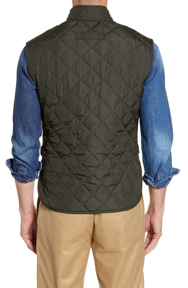 Barbour Lowerdale Regular Fit Quilted Vest | Nordstrom Casual Quilted Jacket With Diamond Quilting For Fall, Casual Solid Quilted Jacket With Pockets, Casual Diamond Quilted Jacket For Fall, Fitted Quilted Outerwear For Outdoor Activities, Quilted Cotton Outerwear For Outdoor Activities, Outdoor Nylon Quilted Jacket With Pockets, Outdoor Quilted Nylon Jacket With Pockets, Casual Quilted Jacket With Pockets For Outdoor Activities, Casual Nylon Quilted Jacket