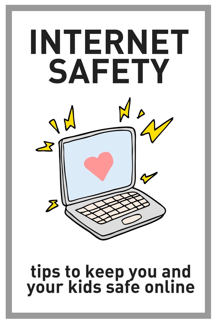 an internet safety sign with the words tips to keep you and your kids safe online