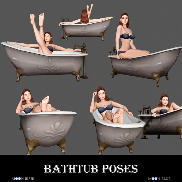 a woman laying in a bathtub poses for photoshopped to look like she's having fun