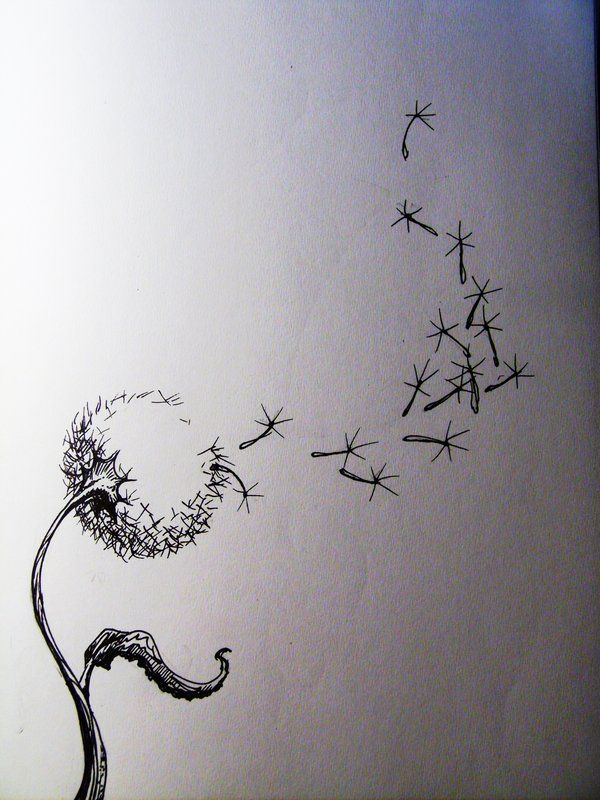 an image of a dandelion blowing in the wind with caption that reads, i like this seems more realistic than the other dandelion tattoos i've seen