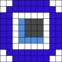 an image of a blue and white square with black squares on the bottom, as well as two smaller squares in the middle