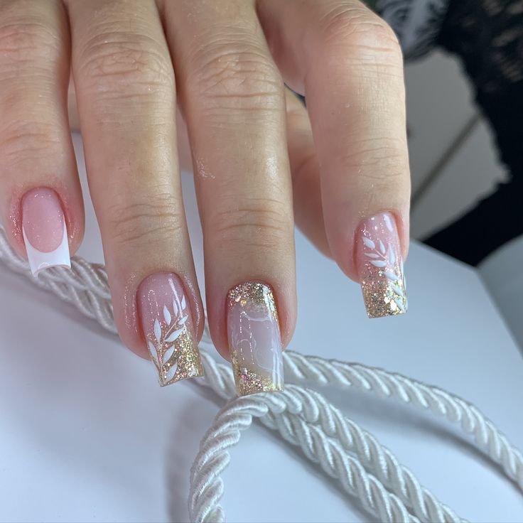 Gold Tip Nails, Quinceanera Nails, Nail Salon Design, Gel Nail Art Designs, Edgy Nails, Nails Today, Elegant Nails, Luxury Nails, Chic Nails