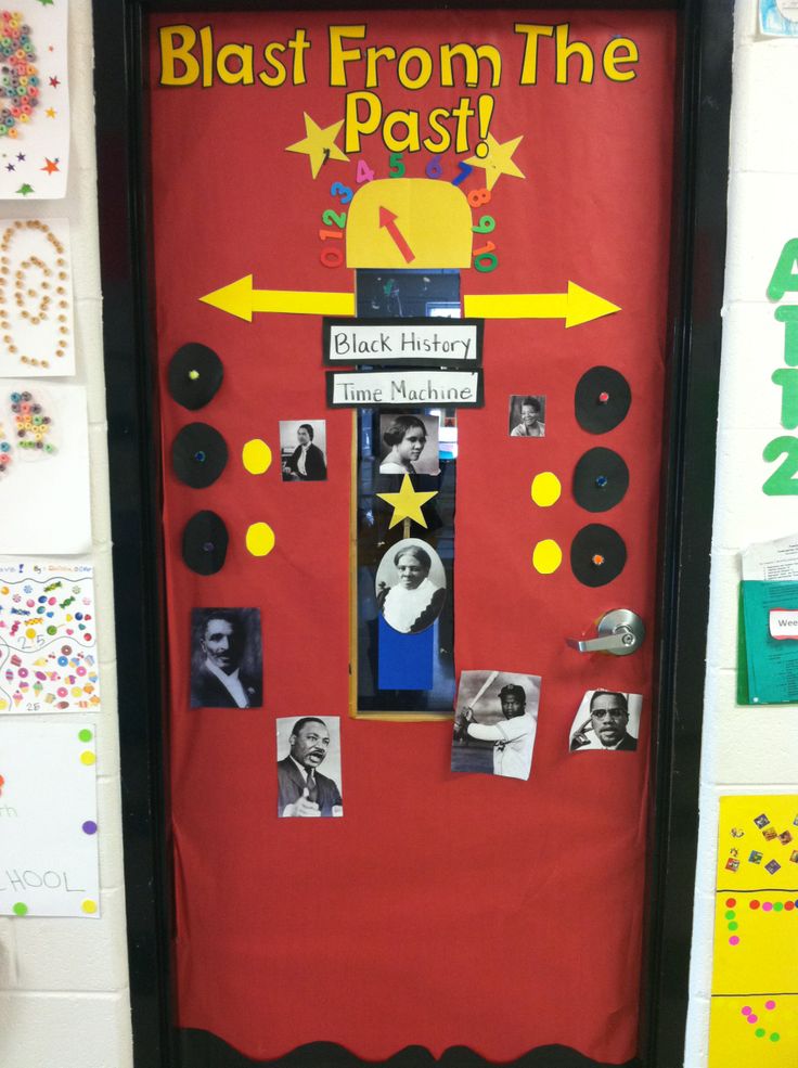 a bulletin board with pictures and magnets on it that says blast from the past