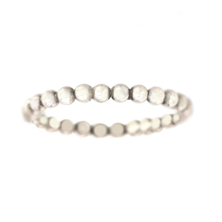 sterling-silver-bead-ring Adjustable Hypoallergenic Stackable Rings For Everyday, Hypoallergenic Adjustable Stackable Rings For Everyday, Sterling Silver Round Beads Jewelry For Everyday, Everyday Sterling Silver Round Beads Jewelry, Nickel Free Sterling Silver Stackable Rings, Dainty Sterling Silver Jewelry With Spacer Beads, Stackable White Gold Eternity Band For Everyday, Everyday Stackable White Gold Midi Rings, Adjustable White Gold Midi Rings For Everyday