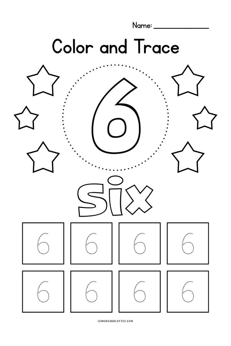 the number six worksheet for children to learn numbers 6 and 8 with pictures