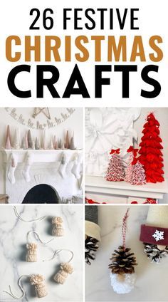 the cover of 26 festive christmas crafts