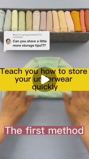 How To Folding on Instagram: "Replying to @getagooddeals77 tell us this isn’t genius?how do you organize your#underwear drawer?#organize #organizedhome #organization" How To Fold Tops In Drawers, How To Fold Bras In Drawer, How To Fold Pijamas Drawers, How To Fold Onesies Dresser Drawers, How To Organize Your Dresser Drawers Fold Clothes, Folding Socks, Cloth Folding, Folding Tips, Fold Clothes