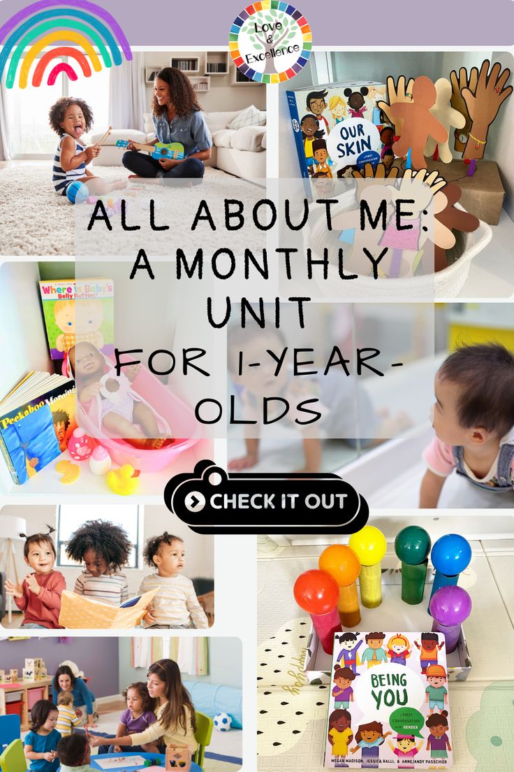 This month-long curriculum plan includes everything you need to run an in-home daycare or school-based childcare center program for children 12-24 months old. Developmentally appropriate for one-year-old children, this resource includes teacher guides that provide information on attachment theory & typical development, how-to-use instructions for the program, detailed lesson plans, multiple planning page templates, daily schedules, monthly calendars, a home connection newsletter, & more! Curriculum For One Year Olds, Infant Curriculum Themes, Teaching One Year Old Lesson Plans, Lesson Plan For One Year Old, 12-24 Month Activities Lesson Plans, Lesson Plans For One Year Olds, One Year Old Lesson Plans, About Me Toddler Activities, Monthly Themes For Toddlers