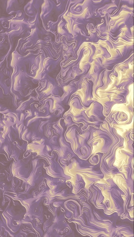 an abstract painting with purple and yellow colors