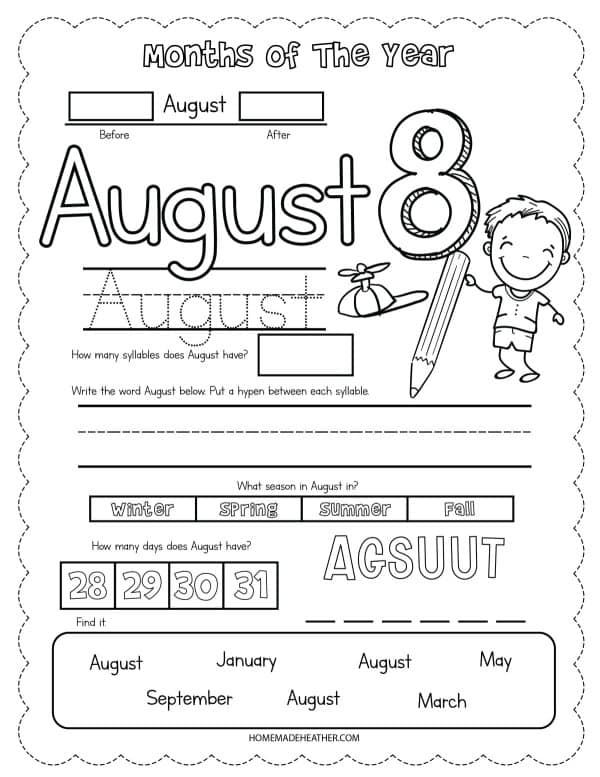 the month of the year is august 8