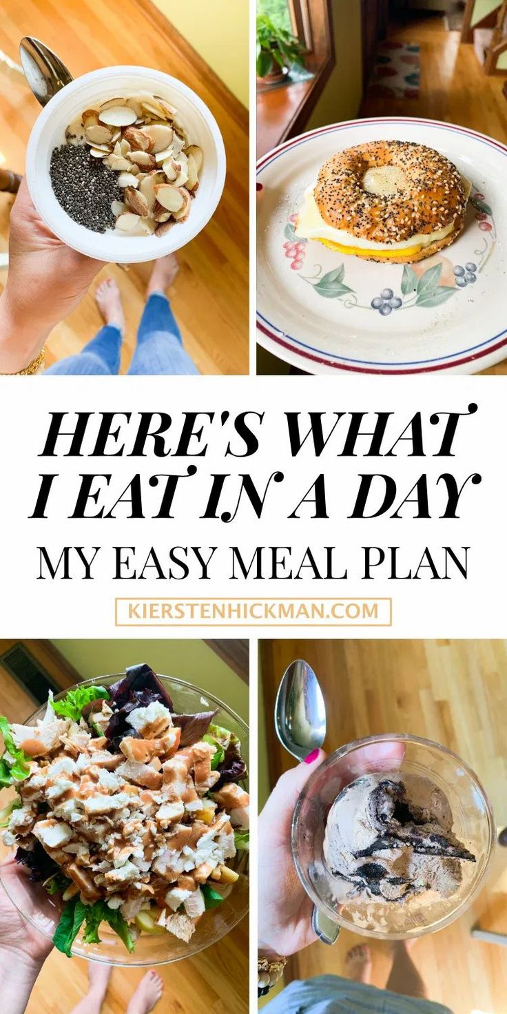 there's what i eat in a day, my easy meal plan is here