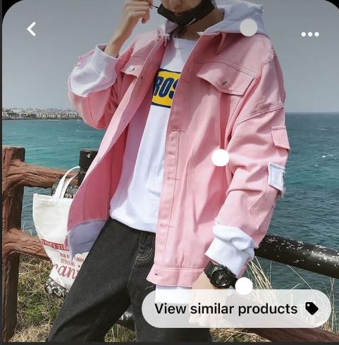 Rp Outfits, Baggy Outfits, Cotton Jacket Men, Stylish Winter Coats, Raincoat Outfit, Pink Denim Jacket, Loose Coat, Denim Jacket Fashion, Pink Stuff