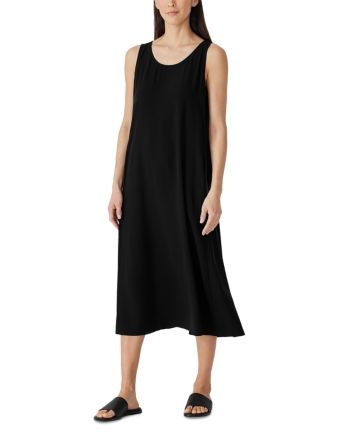 Eileen Fisher Silk Scoop Neck Tank Midi Dress Silk Tank Dress, Silk Tank, Womens Midi Dresses, Black Midi Dress, Black Silk, Eileen Fisher, Tank Dress, Scoop Neck, Buy Online