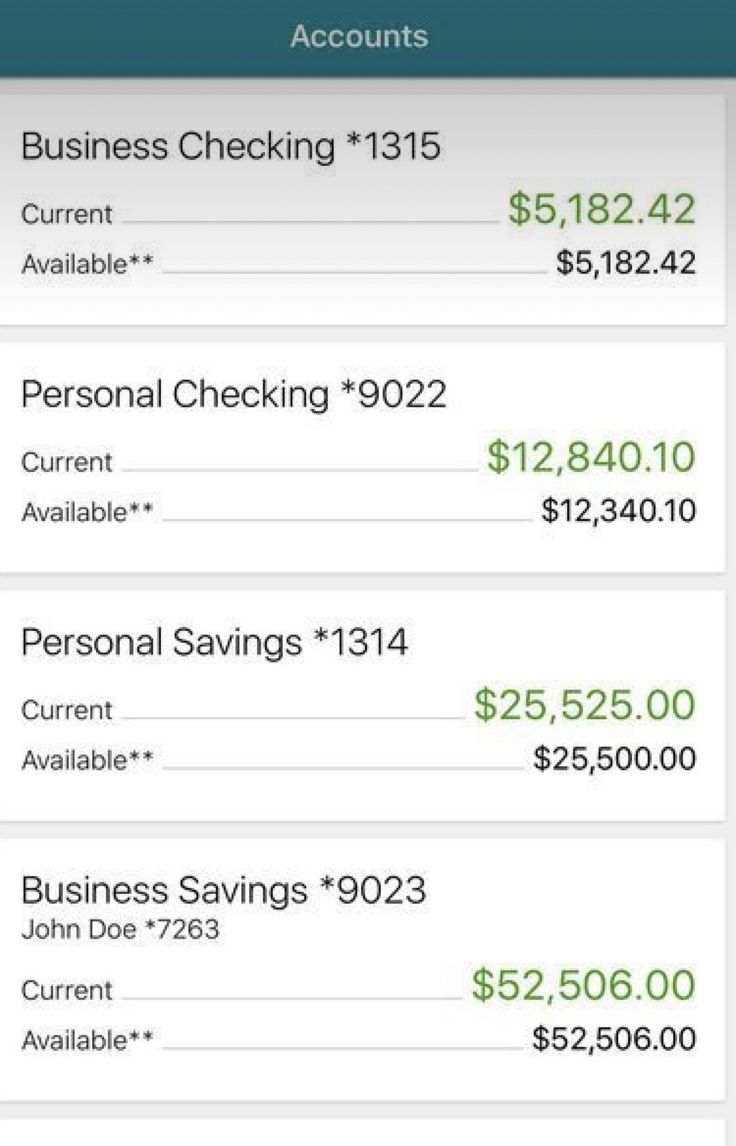 an iphone screen showing the accounts and numbers for different types of credit cards on it