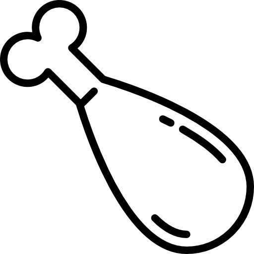 a black and white drawing of a spoon with a bone on it's end