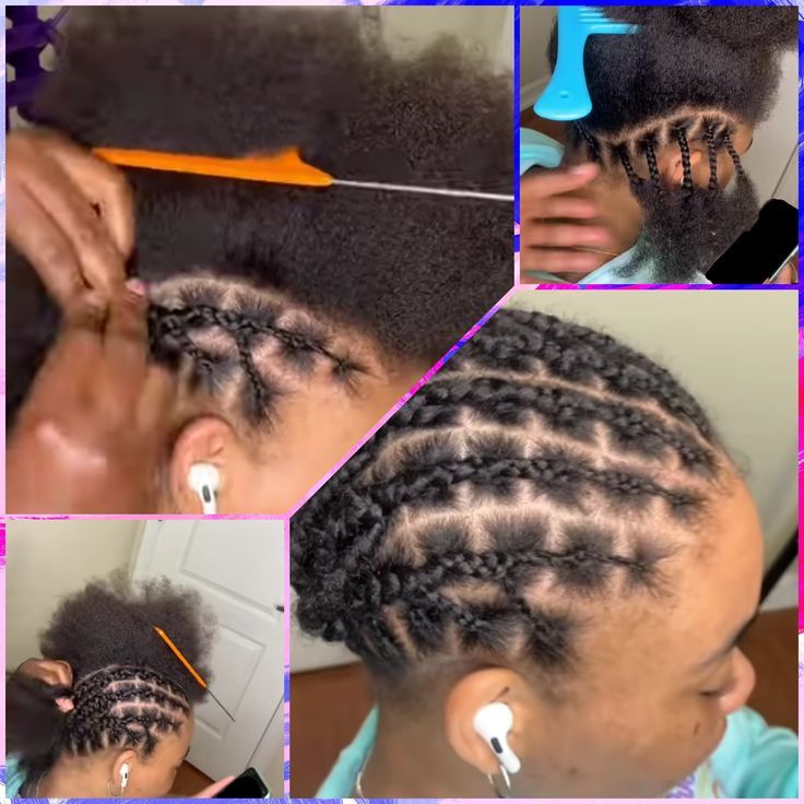 No Braid Protective Styles, No Cornrow Crochet Braids, Crochet Straight Hair, Chicken And Rice Dinner, Parting Hair, Natural Braided Hairstyles, Crochet Hairstyles, Crochet Styles, Natural Curly Hair Cuts