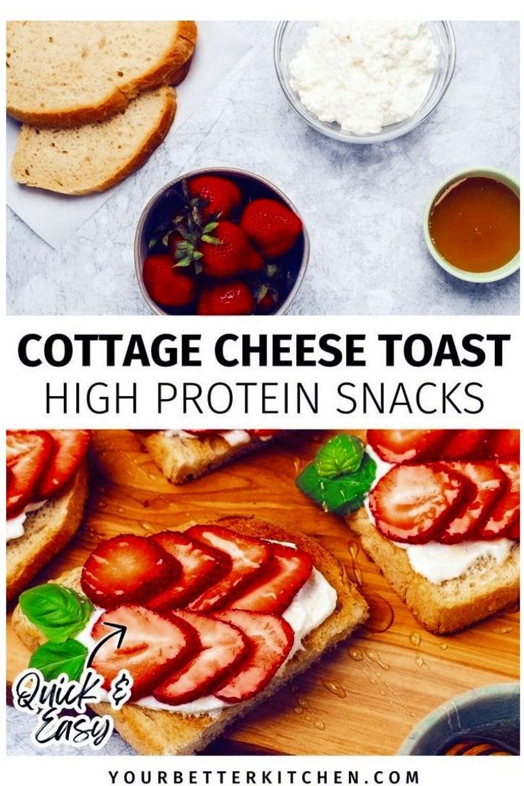 cottage cheese toast high protein snacks