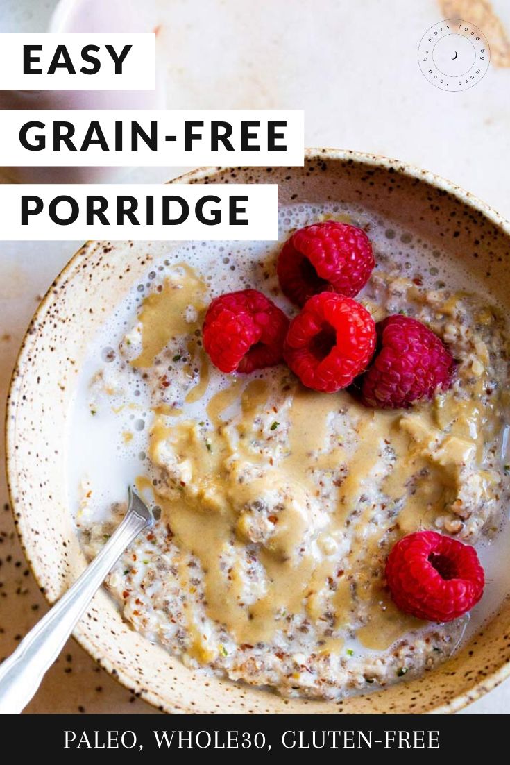 a bowl filled with oatmeal and raspberries