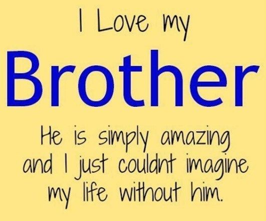 i love my brother he is simply amazing and i just couldn imagine my life without him