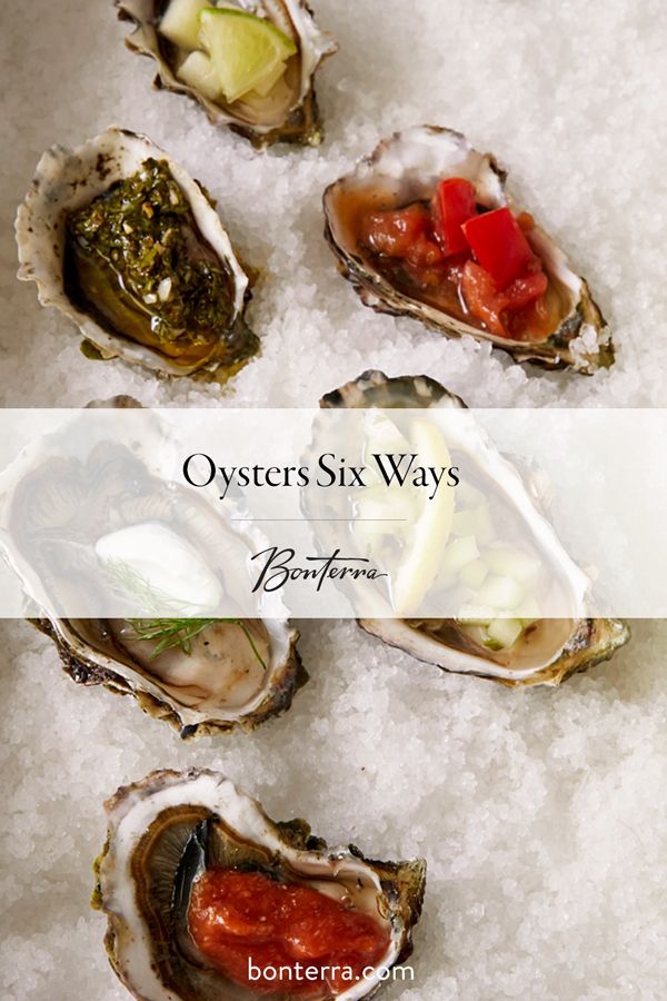 oysters six ways with text overlay