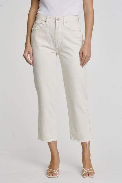 This item is Final Sale.  Every wardrobe needs an off-white denim. Featuring a desert sand color, cropped and loose leg fit, high waist silhouette, raw edge hemming, and front and back pocket distressing. The Cassie Crop is a stylish and fun pant for every season. Pair with a crop top and sneakers for the spring/summer or style with booties and a moto inspired jacket for the fall/winter. Measurements & Materials 77% Cotton 23% Rayon Rise: 12" Inseam: 31" Leg Opening: 16" Desert Sand Color, Travel Chic, Fun Pants, Cropped Jumpsuit, Desert Sand, Waist Jeans, Long Style, Sand Color, Chic Boutique