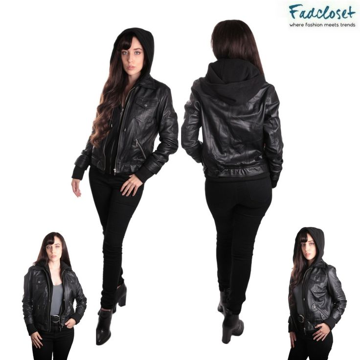 WOMEN'S BOMBER LEATHER JACKETS! 💃  Buy and Save Up to 25%! 🤩  Soft, warm & Comfy Leather Jacket, made of genuine leather ❣ #LeatherJackets #WomensJackets #WomenBlazer #WomensFashion Trendy Hooded Biker Jacket For Streetwear, Fall Biker Outerwear With Double-lined Hood, Biker Style Outerwear With Double-lined Hood For Fall, Fall Biker Style Outerwear With Double-lined Hood, Urban Biker Jacket With Double-lined Hood For Fall, Winter Fitted Biker Jacket With Double-lined Hood, Winter Hooded Leather Jacket With Double-lined Hood, Long Sleeve Biker Jacket With Double-lined Hood For Streetwear, Leather Hooded Jacket With Detachable Hood For Winter