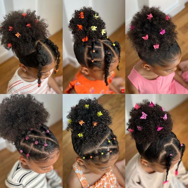 Kids 4c Hairstyles, Black Baby Girl Hairstyles, Baby Girl Hairstyles Curly, Cute Toddler Hairstyles, Kid Hairstyles, Kids Braids, Lil Girl Hairstyles, Kids Curly Hairstyles