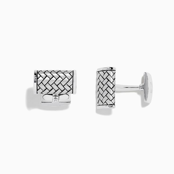 Effy Men's 925 Sterling Silver Cuff Links Effy Jewelry, Silver Cufflinks, Sterling Silver Cuff, Cuff Links, Silver Cuff, Metallic Silver, Cufflinks, 925 Sterling Silver, Cuff