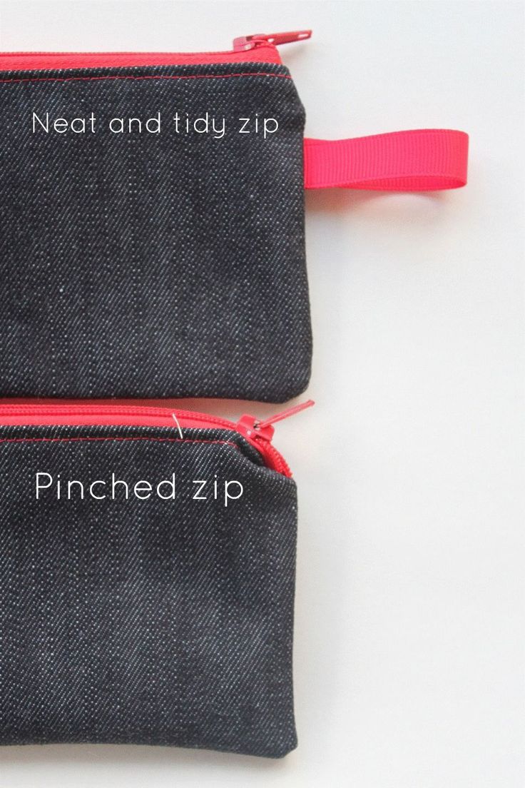 two zippered pouches sitting side by side on top of each other, labeled neat and tidy