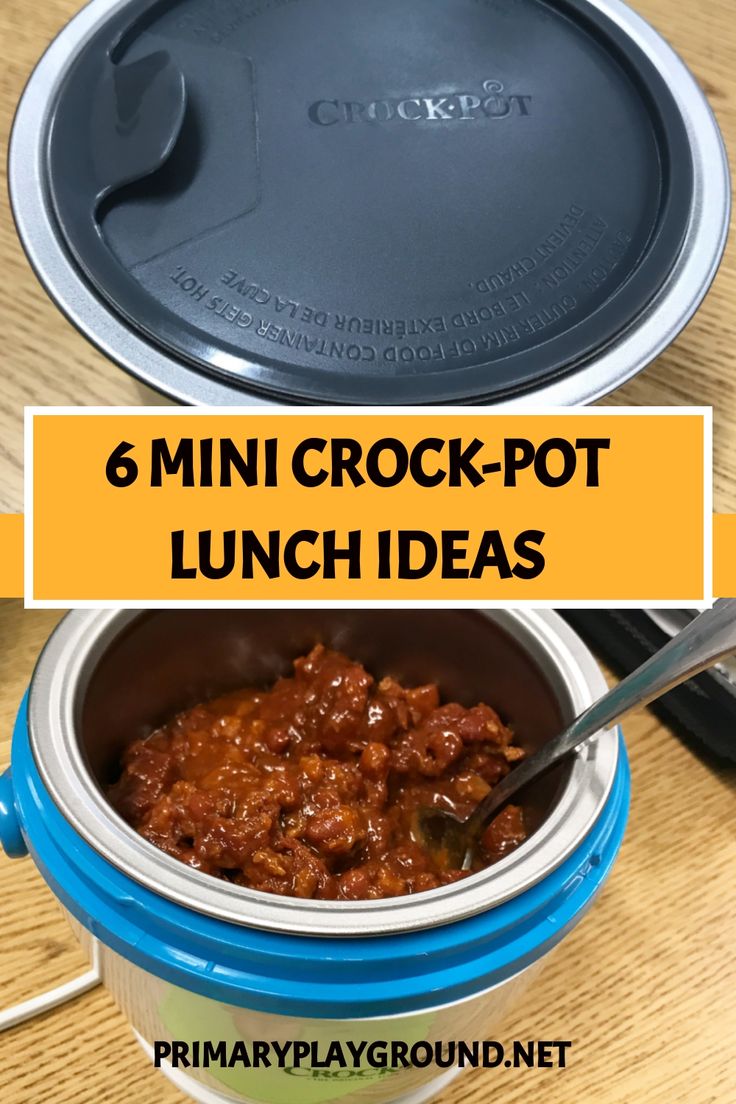 the instructions to make 6 mini crock pot lunches