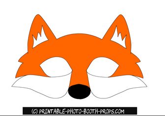 an orange fox mask with the words printable on it