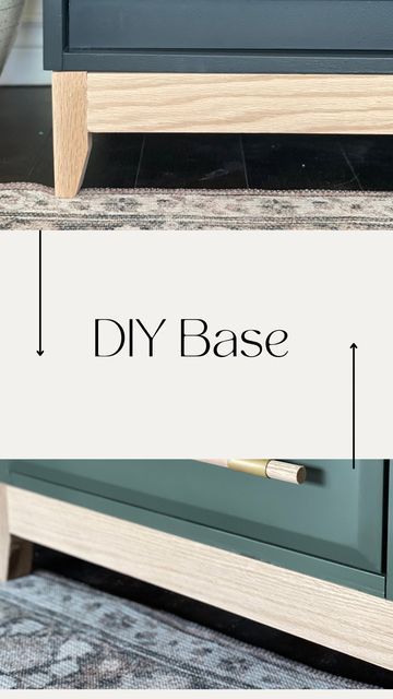 an image of a sideboard with the words diy base on it and below