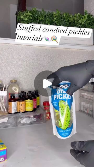 an inflatable blow up umbrella sitting on top of a counter next to bottles