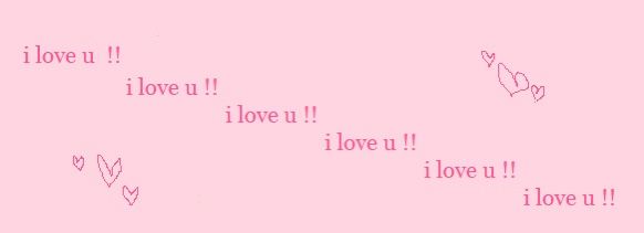 a pink background with hearts and the words i love you