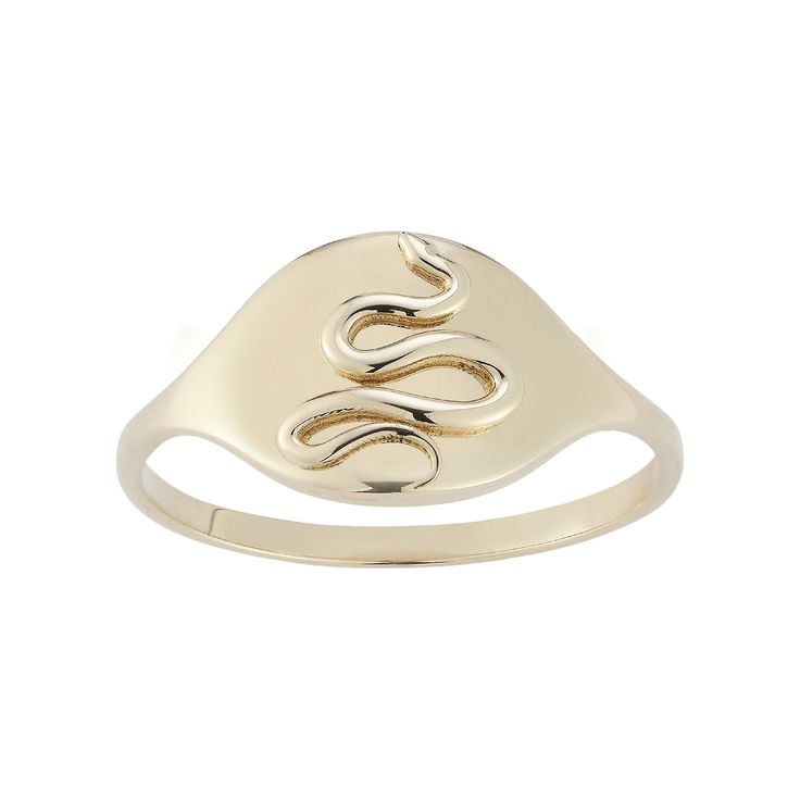 Dazzle and delight with this stunning LUMINOR GOLD 14k Gold 3D Snake Ring. Click on this JEWELRY & WATCHES GUIDE to learn about fit, styles, materials and more! Dazzle and delight with this stunning LUMINOR GOLD 14k Gold 3D Snake Ring. Click on this JEWELRY & WATCHES GUIDE to learn about fit, styles, materials and more! FEATURES Ring width: 1 mm - 9 mm Shank style: stackable Nickel free Metal: 14k gold Plating: 14k gold Finish: polished Packaging: velvety pouch Imported Size: 6. Gender: female. 3d Snake, Snake Ring, Stackable Rings, Womens Jewelry Rings, Gold Plating, Gold Finish, Gender Female, Jewelry Watches, Jewelry Rings