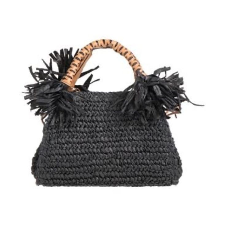 Anita Bilardi | Handbag Black Raffia & Calfskin Summer Bag Comes With Crossbody Handle New Never Used No Tag Or Box Original Msrp $332 Composition 100% Paper, Synthetic Raffia, Calfskin Measurements Handle Drop 3.9 Inches, Depth 6.24 Inches, Height 7.8 Inches, Length Of Handle 11.7 Inches, Width 10.14 Inches Details Medium, Leather, Straw, No Appliqus, Two-Tone, Magnetic Fastening, Fully Lined, Bag Handle, Detachable Shoulder Strap, Contains Non-Textile Parts Of Animal Origin, Bowler Bag Black Leather Straw Bag With Braided Handles, Top Handle Leather Bag For Vacation, Leather Top Handle Bag For Vacation, Chic Leather Vacation Bags, Chic Leather Bags For Vacation, Black Straw Bag With Detachable Strap For Vacation, Chic Leather Crochet Bag For Vacation, Black Leather Bucket Bag For Vacation, Black Top Handle Straw Bag With Braided Handles