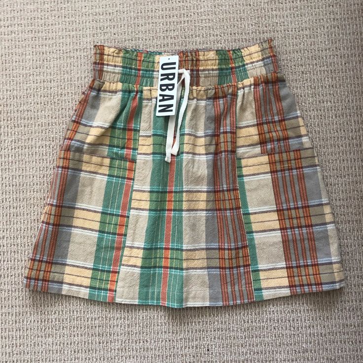 Never Worn Tags Still On Check Mini Skirt, Urban Outfitters Skirt, Pink Mini Skirt, Plaid Pleated Skirt, Urban Outfitters Women, Animal Print Skirt, Wrap Mini Skirt, Orange Plaid, Sequin Mini Skirts