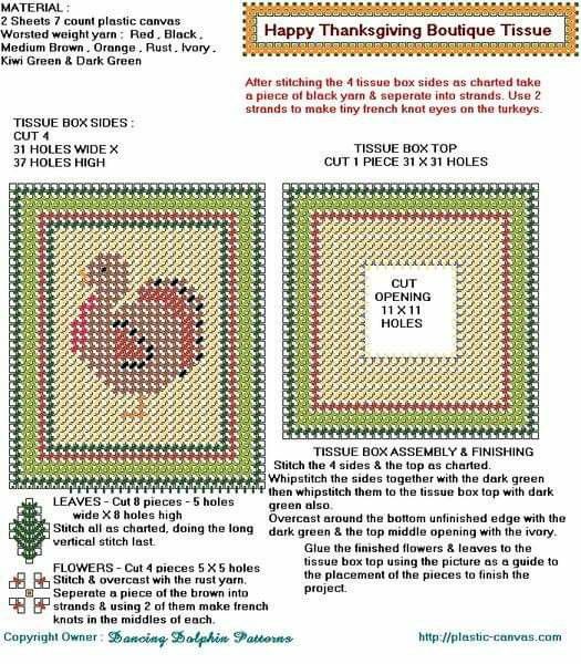 a cross stitch pattern with the words happy thanksgiving and an image of a turkey on it