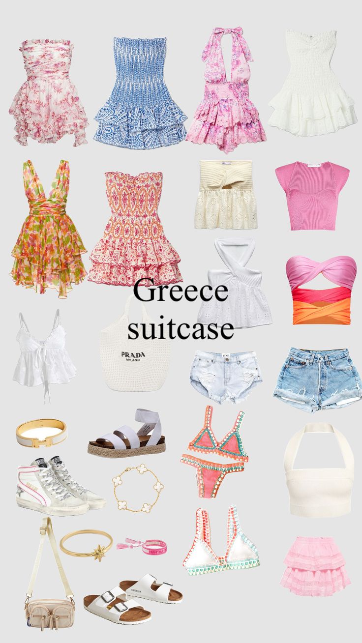 #greece #inspo #summerfits Cute Pyjama, Surfergirl Style, Sup Girl, Greece Outfit, Preppy Summer Outfits, Elegant Prom, Europe Outfits, Outfit Inspo Summer, Italy Outfits