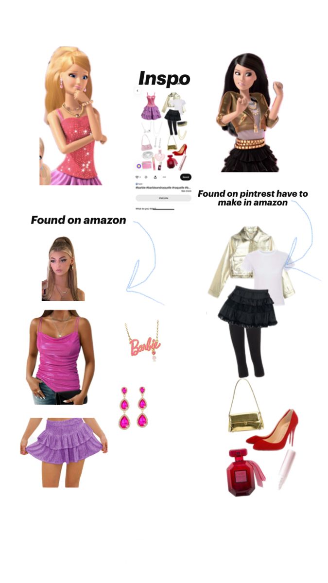 an image of barbie dolls and their names