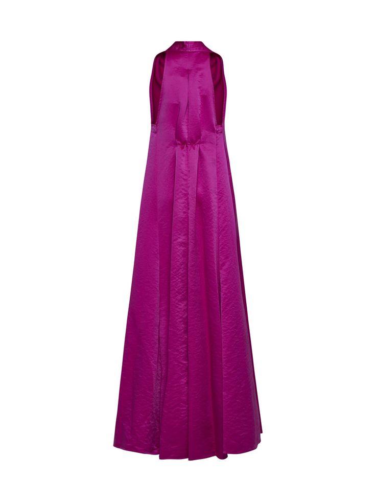 Dress from Forte_ForteComposition: Synthetic->polyester, 100% Silk A-line Gown For Formal Occasions, Silk A-line Gown, Fitted Silk A-line Maxi Dress, Silk A-line Gown For Party, Spring A-line Silk Gown, Silk Evening Dress With Pleated Bodice For Dinner, Silk Maxi Length Gown For Dinner, Silk Maxi Gown For Dinner, Silk Long Dress Gown For Dinner